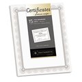 Southworth Co Southworth CTP1W Premium Certificates  White  Fleur Silver Foil Border  66 lb  8.5 x 11  15-Pack CTP1W